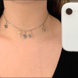 🌟Brandy Melville Silver Star Choker Necklace